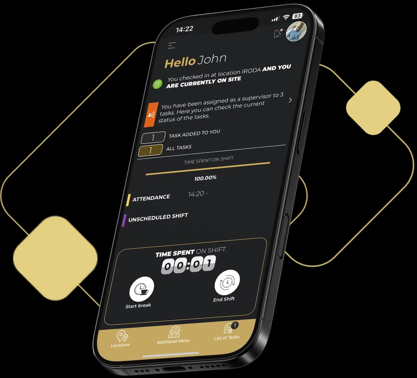 The Work App, mobile app image